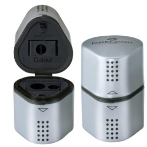 Ξύστρα Faber Castell Grip Τριπλή Silver 183800