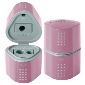 Ξύστρα Faber Castell Grip Τριπλή Ροζ Shadow 183804