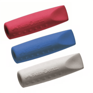 Γόμα Faber Castell Grip Cup 2τεμ Γκρί & Μπλέ ή Κόκκινο 187001