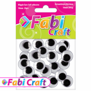 Ματάκια Αυτοκόλλητα Fabi 18mm 20τεμ 130132