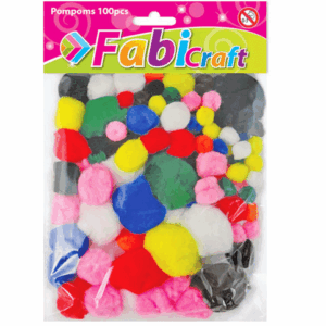 Pom poms Fabi 100τεμ Assorted 130280