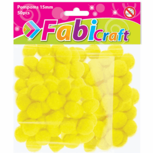 Pom poms Fabi 1.5cm 50τεμ Κίτρινο 130290