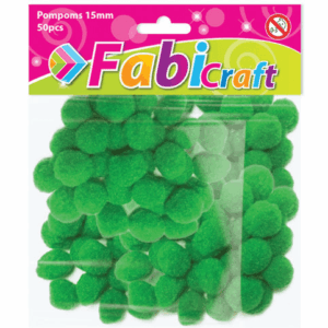 Pom poms Fabi 1.5cm 50τεμ Πράσινο 130285