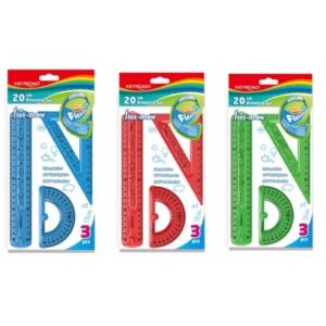 Χάρακες Σετ 20cm Keyroad Flex-draw