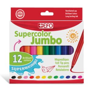 Μαρκαδόροι +Efo Supercolor Jumbo 12τεμ 390212