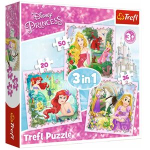 Πάζλ 3 σε 1 Princess Trefl 34842