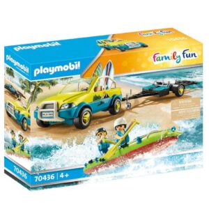 Playmobil Family Fun Αυτοκίνητο με ανοιχτή οροφή και κανό 70436