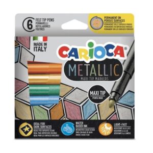 Μαρκαδόροι Carioca Metallic 6τεμ