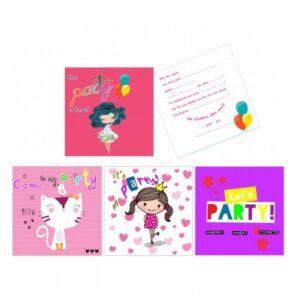 Προσκλήσεις Για Party 6τεμ The Paper Box Girl