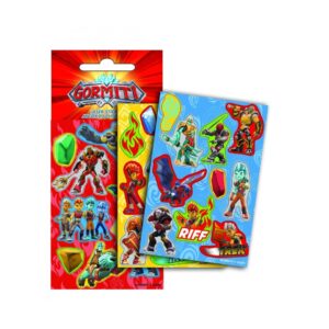 Αυτοκόλλητα Laser Gormiti 1 Φύλλο 3 Σχέδια Gim 774-91010