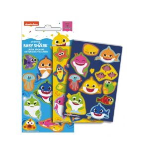 Αυτοκόλλητα Laser Baby Shark 1 Φύλλο 3 Σχέδια Gim 775-12010