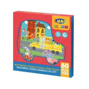 Πάζλ 60τεμ Μαγνητικό Ζωάκια στην Πόλη Luna 000621775