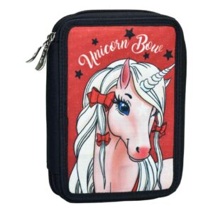 Κασετίνα Διπλή Γεμάτη Unicorn Bow Back Me Up 357-14100