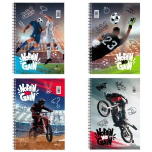 Τετράδιο Σπιράλ 17x25 No pain no gain 3θ 6473