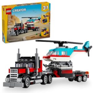 Lego Creator Φορτηγό επίπεδης κλίνης με ελικόπτερο 31146