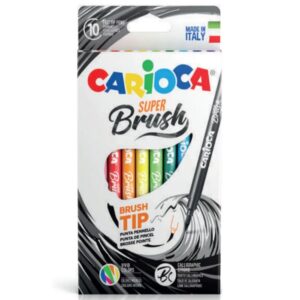 Μαρκαδόροι Carioca Brush 10τεμ 42937