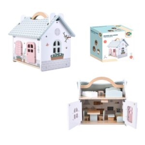 Ξύλινο Κουκλόσπιτο σετ έπιπλα Diakakis 000622874