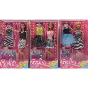Κούκλα Fashion με φόρεμα και αξεσούαρ Martin Toys FB095