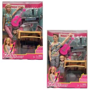 Κούκλα Music Star ( ζευγάρι) με παιδάκια και μουσικά όργανα Martin Toys FB096