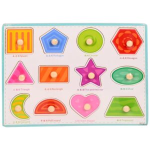 Ξύλινο Πάζλ με Σφηνώματα Σχήματα Martin Toys A004