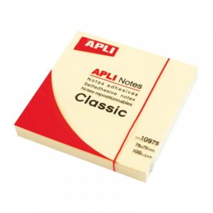 Αυτοκόλλητα Σημειώσεων 76Χ76 100φ Κίτρινο Apli