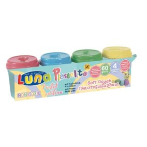 Πλαστελίνη 4 Χρώματα Soft Dough 60gr/τεμ Luna