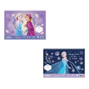 Μπλόκ Ζωγραφικής Α4 40φ Frozen Αυτοκόλλητα+Στένσιλ Diakakis 000564984