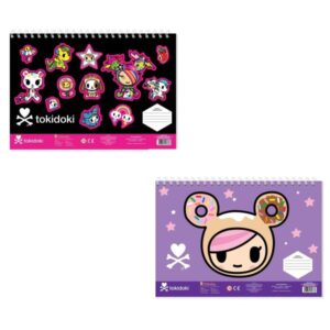 Μπλόκ Ζωγραφικής Α4 40φ TokiDoki Αυτοκόλλητα+Στένσιλ Diakakis 000470330