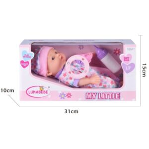 Lunabebe Κούκλα Μωρό με μπιμπερό Martin Toys HX392-5