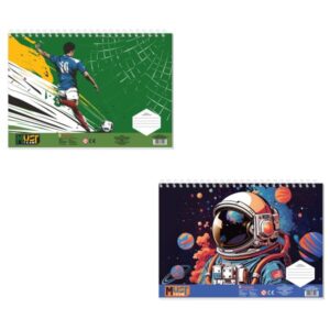 Μπλόκ Ζωγραφικής Α4 40φ Football Αυτοκόλλητα+Στένσιλ Diakakis 000587405