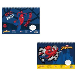 Μπλόκ Ζωγραφικής Α4 40φ Spiderman Αυτοκόλλητα+Στένσιλ Diakakis 000508768