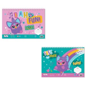 Μπλόκ Ζωγραφικής Α4 40φ Furby Αυτοκόλλητα+Στένσιλ Diakakis 000484504