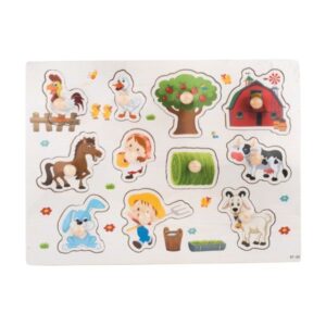 Ξύλινο Πάζλ με Σφηνώματα Ζωάκια Martin Toys RT-09