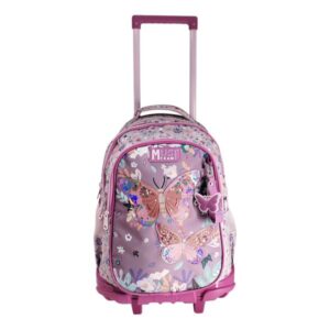 Τσάντα Trolley Δημοτικού Butterflies Lilac Must Diakakis 000587223
