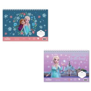 Μπλόκ Ζωγραφικής Α4 40φ Frozen Αυτοκόλλητα+Στένσιλ Diakakis 000565860