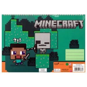 Μπλόκ Ζωγραφικής Α4 40Φ +Αυτοκόλλητα Minecraft Gim 316-04416