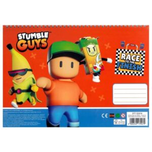 Μπλόκ Ζωγραφικής Α4 40Φ +Αυτοκόλλητα Stumble Guys Gim 377-32416