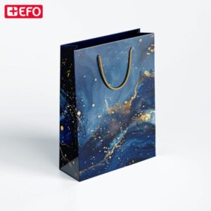 Σακούλα Δώρου Marble Blue 32x42x12cm +Efo 860603
