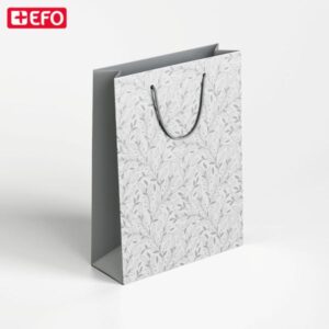 Σακούλα Δώρου Floral Grey 32x42x12cm +Efo 860623