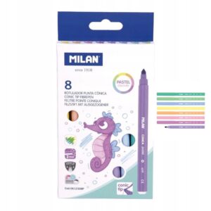 Μαρκαδόροι Pastel 8 χρώματα Milan 0612308P