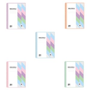 Ντοσιέ Σπιράλ Με Ζελατίνες & Λάστιχο Α4 30φ Pastel Salko 3193
