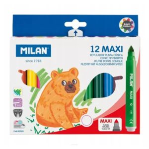Μαρκαδόροι Maxi 12 χρώματα Milan